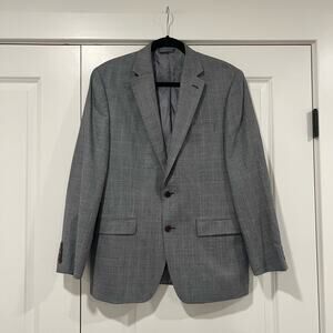 Lauren Ralph Lauren Men's‎ Sports Coat Light Grey Tweed Silk Wool 40R